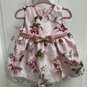 NWOT Jayne Copeland 9M Pink Floral Formal Girls Tank Top Dress